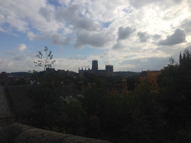 Durham Cathedral looms large over the city.