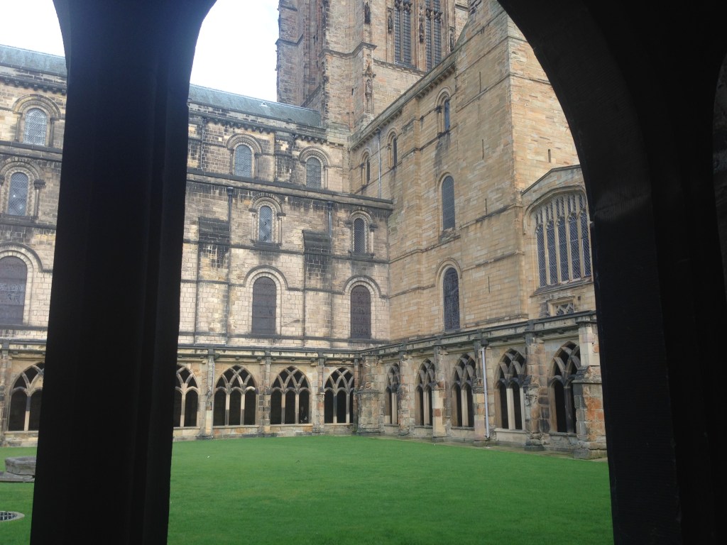 The Harry Potter style cloisters of Durham Cathedral.